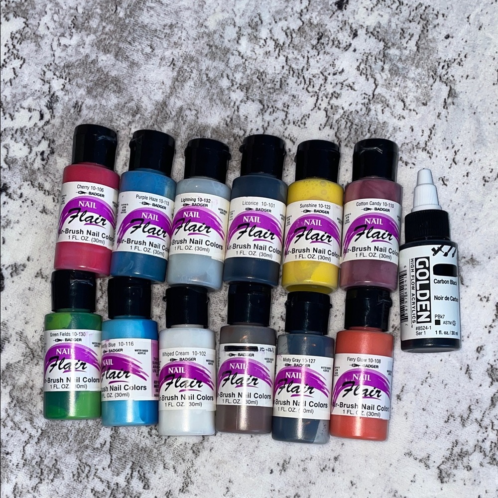 Nail Glam Brush-On Nail Colors Set